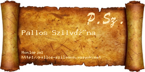 Pallos Szilvána névjegykártya
